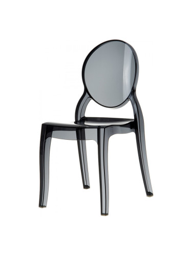 Стол Елизабет черен прозрачен поликарбонат