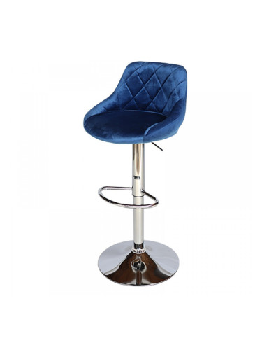 Бар стол Калипсо-16 кадифе тъмно син