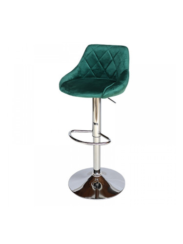 Бар стол Калипсо-16 кадифе тъмно зелен