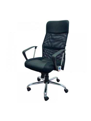 Офис стол Бос черна мрежа