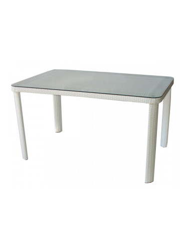 Ратанова маса Т 341-2 140/90/75h бялa