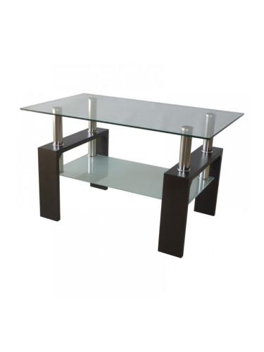 Холна маса MDF 605 100/60/60h венге с матирано долно стъкло