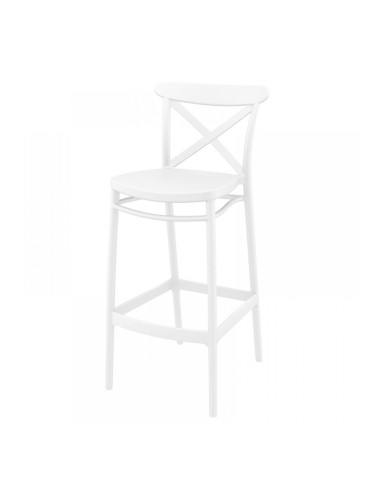 Бар стол Крос бял