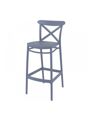 Бар стол Крос тъмно сив