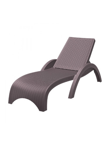 Шезлонг Фиджи кафяв