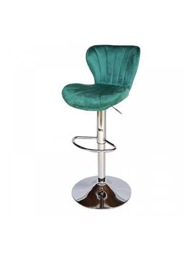 Бар стол Калипсо-19 кадифе -тъмно зелен