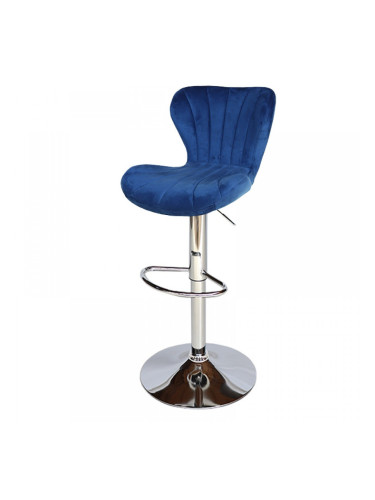 Бар стол Калипсо-19 кадифе -тъмно син