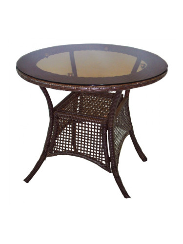 Ратанова маса 46-1 ф75/75h кафява