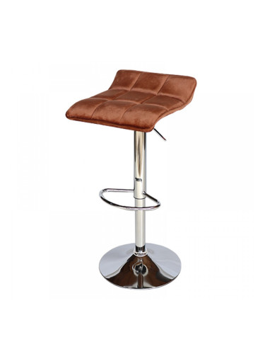 Бар стол Калипсо -5 кадифе кафяв