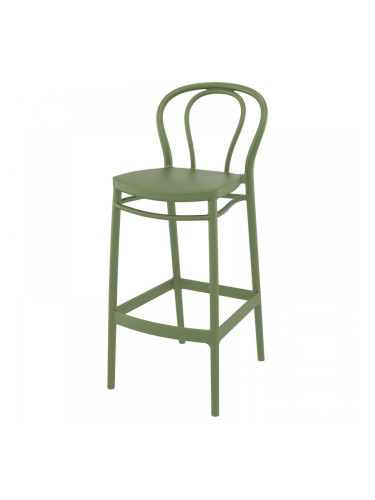 Бар стол Виктор маслено зелен