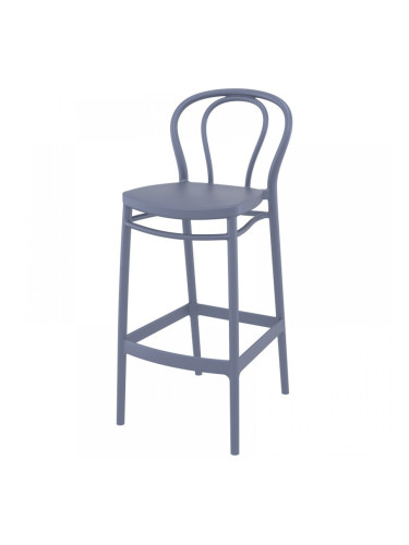 Бар стол Виктор тъмно сив