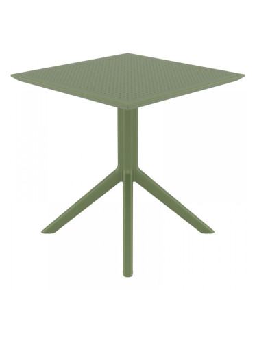 Маса Скай 70/70/74h маслено зелена