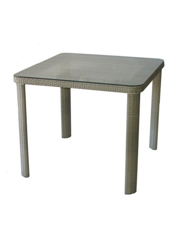 Ратанова маса Т 341-1 90/90/75h сива