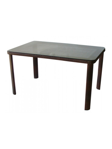 Ратанова маса Т 341-2 140/90/75h кафява