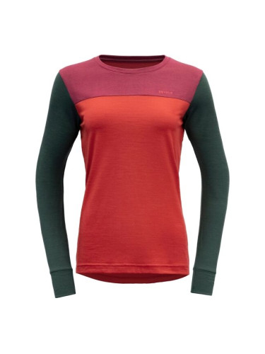 Devold PATCHELL Дамска двуслойна тениска от мерино, оранжево, размер