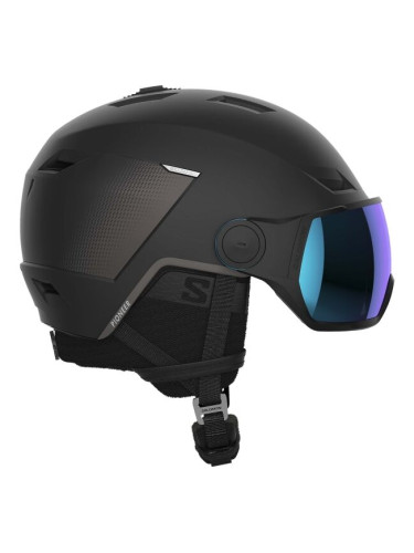 Salomon PIONEER LT VISOR Мъжка ски каска, черно, размер (59 - 62)