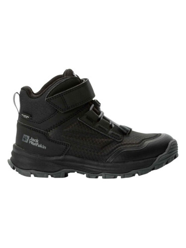 Jack Wolfskin CYROX TEXAPORE MID K Детски туристически обувки, черно, размер