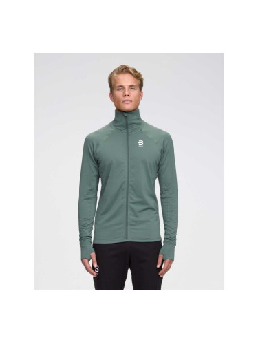 Daehlie FULL ZIP DAVOS Мъжки спортен суитшърт, тъмнозелено, размер