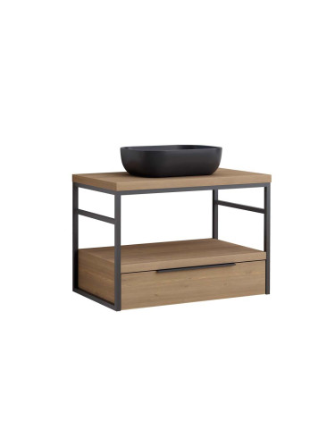 ДОЛЕН ШКАФ ЗА БАНЯ С ВКЛ. МИВКА ЕЙМИ В ТЪМЕН ДЪРВЕСЕН ДЕКОР