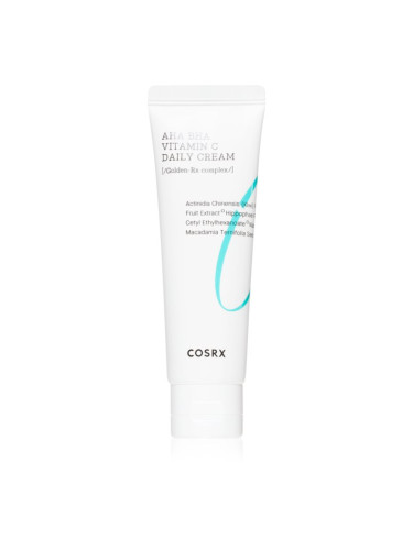Cosrx AHA/BHA Vitamin C Daily Cream изглаждащ и озаряващ крем с ексфолиращо действие 50 мл.