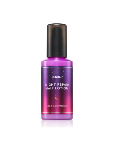 KUNDAL Night Repair Hair Lotion нощна хидратираща грижа За коса с аромат Into The Dream 100 мл.
