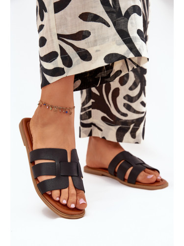 Boto Дамски Сандали На Плосък Ток Черни Мирона