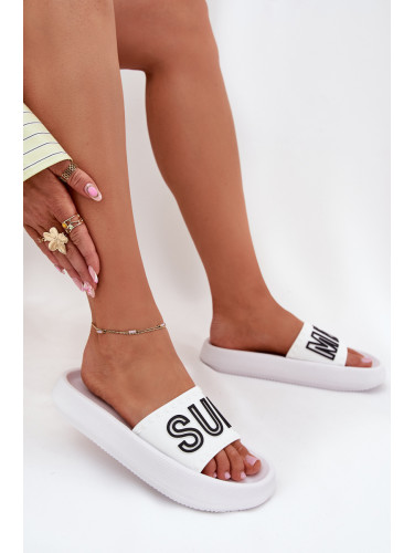 Дамски Сандали На Дебела Подметка SUMMER Бели Vinceza 76051