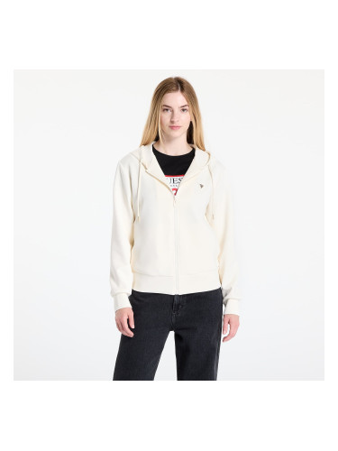 Суитшърт GUESS Olympe Full Zip Hoodie Sweatshirt Cream M