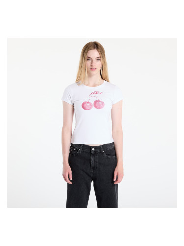 Тениска GUESS Ss Wavy Cherry Logo R5 Tee White M