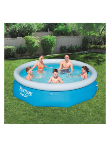 Bestway Fast Set Надуваем басейн, кръгъл, 305x76 см, 57266