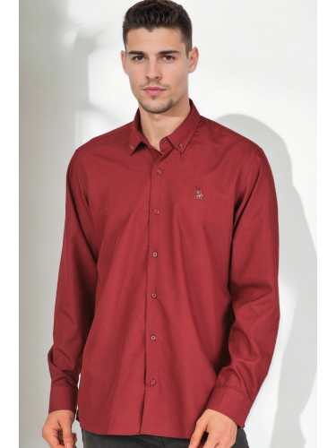 G925 DEWBERRY MEN'S SHIRT-BURGUNDY