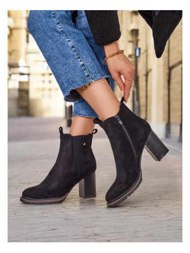 Resti Women's eco-suede ankle boots on a pillar Idilla