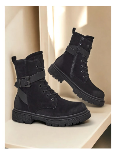 Resti Black women's worker-style ankle boots Miros