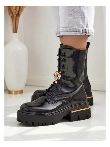Resti Women's patent leather worker ankle boots Tesiolle