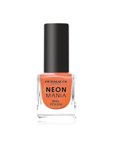 Dermacol Neon Mania лак за нокти цвят 2 Orange Glow 5 мл.