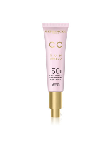 Dermacol CC Sun Shield СС крем с подмладяващ ефект SPF 50 цвят Bronze 30 мл.