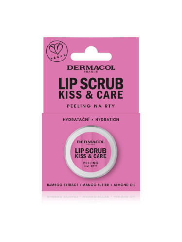 Dermacol Kiss & Care пилинг за устни от бамбук аромати Red Fruit 12 мл.