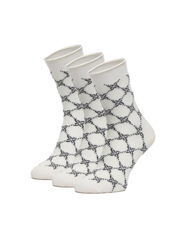 Nine West Дълги чорапи CEO_BR_NW_Silver_01_Z_AW25 (3 PACK) Черен