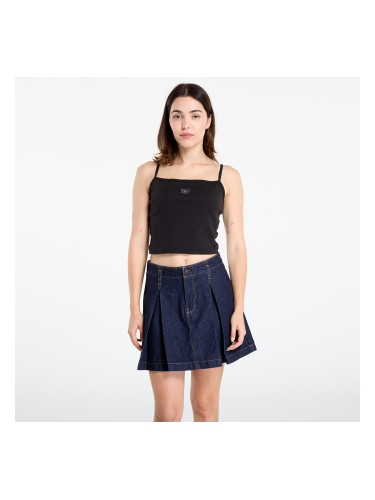 Calvin Klein Jeans Woven Label Rib Crop Black L