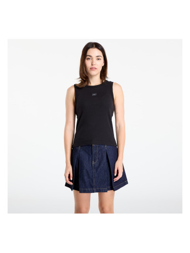 Calvin Klein Jeans A - Woven Label 2X2 Tank Top Black XS