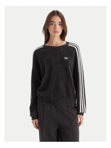adidas Суитшърт adicolor Holiday JX7813 Черен Loose Fit