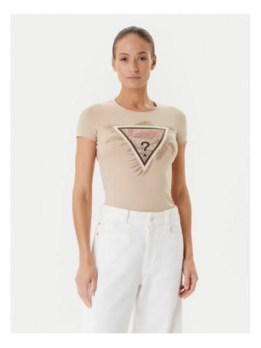 Guess Тишърт W5YI13 J1314 Бежов Regular Fit