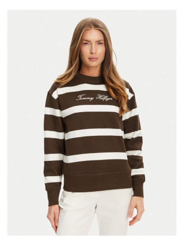 Tommy Hilfiger Суитшърт Script WW0WW45743 Кафяв Regular Fit