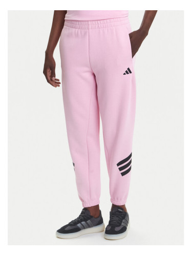 adidas Долнище анцуг Future Icons 3-Stripes JE0158 Розов Regular Fit