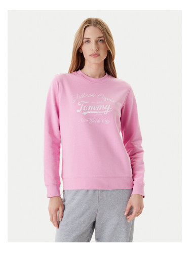 Tommy Jeans Суитшърт Essential DW0DW20942 Розов Regular Fit