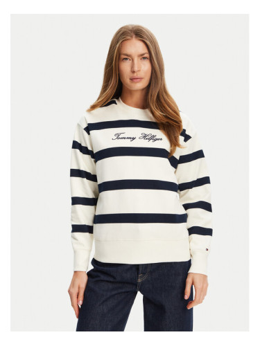 Tommy Hilfiger Суитшърт Script WW0WW45743 Екрю Regular Fit