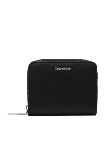 Calvin Klein Портфейл Ck Must Md Zip Around W/Flap LV04F1029G Черен