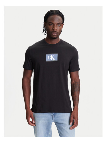 Calvin Klein Тишърт Box Tape Graphic LV04RC854G Черен Regular Fit