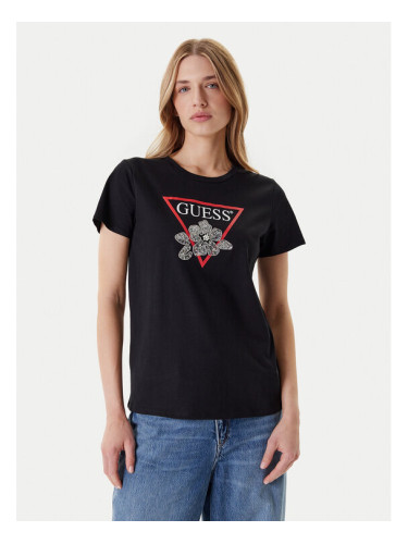 Guess Тишърт W5YI38 I3Z14 Черен Regular Fit
