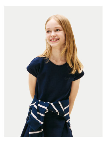 Tommy Hilfiger Ежедневна рокля Spacer KG0KG08706 S Тъмносин Regular Fit